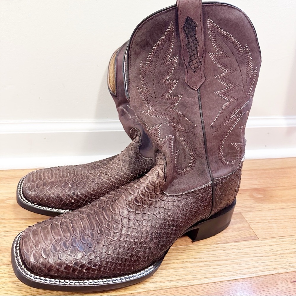 CODY JAMES MEN'S EXOTIC SNAKE WESTERN BOOTS - BROAD SQUARE TOE - Picture 7 of 11